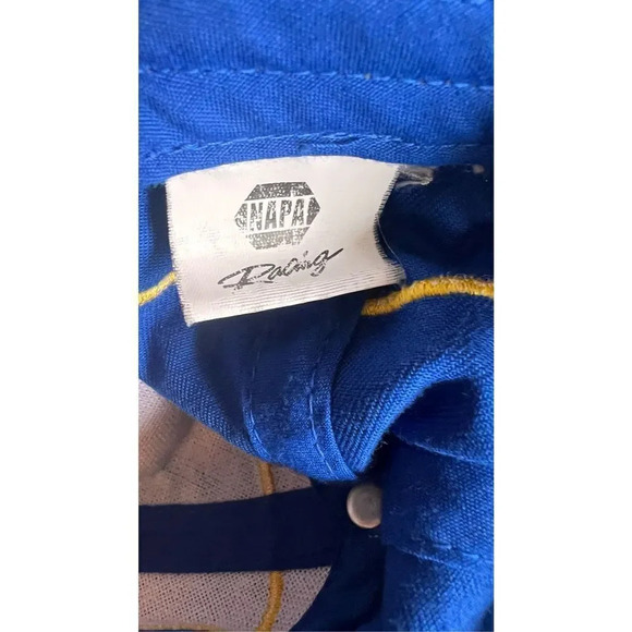 NASCAR NAPA Racing Michael Waltrip Men’s Blue Yellow Adjustable Hat Cap - Picture 6 of 9